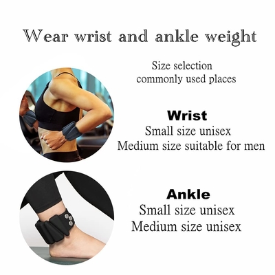 O tornozelo Wearable ajustável do pulso torna mais pesada a ioga Barre Pilates Cardio Aerobics 2 grupos 2lb 4lb