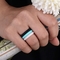 Preto empilhável trançado fino Ring Hypoallergenic Silicone Wedding Rings do esporte para mulheres
