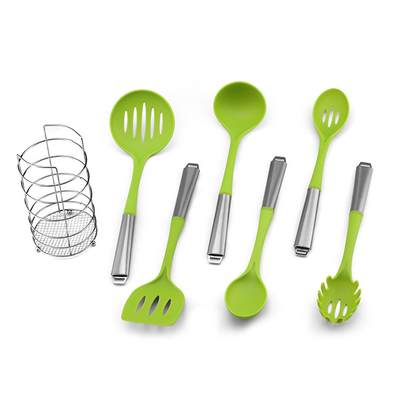 Conjunto de ferramentas inodoro da cozinha do silicone de Oilproof, silicone Heatproof que cozinha o grupo da colher